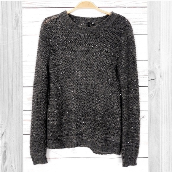 Joe's Jeans Sweaters - Joe’s Jeans Dark Gray Mini Sequin Sweater